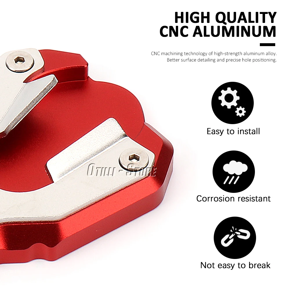 Motorcycle Accessories motorcycle accessories For Tiger 1200 TIGER 1200 GT PRO Aluminum Kickstand Foot Side Stand Extend Pad Anti-skid