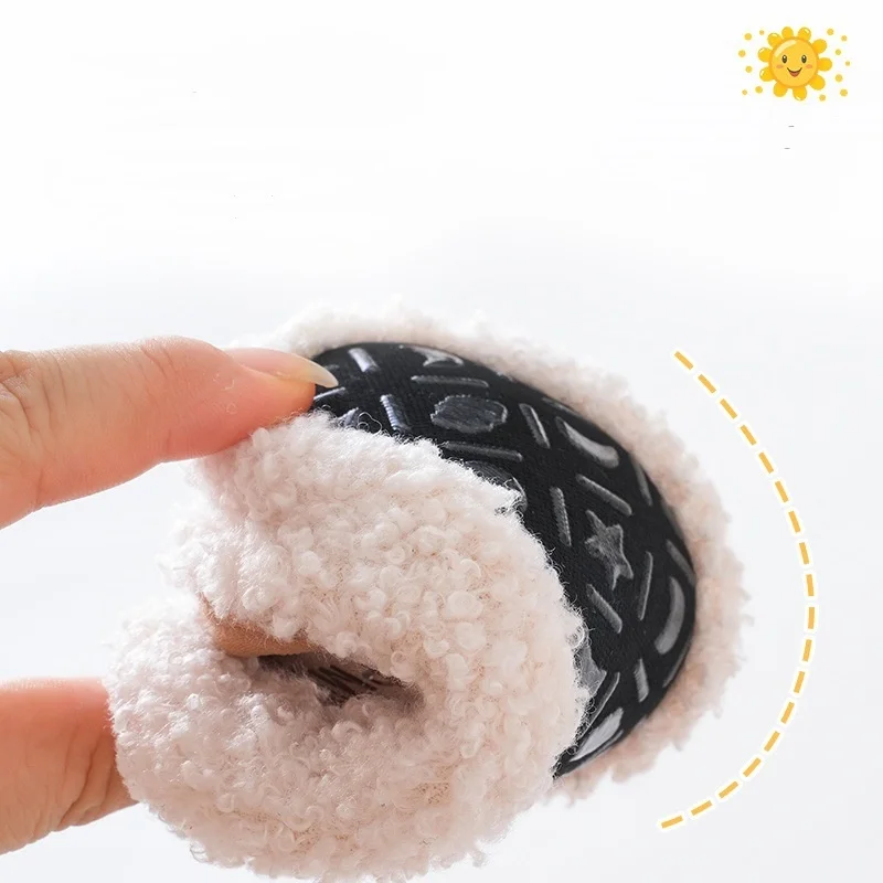 Autumn Winter Baby Slippers Toddler Plush Floor Sock Shoes Boy Girl Children Soft Anti-slip Walking Shoes Indoor Home Kids Shoes 5