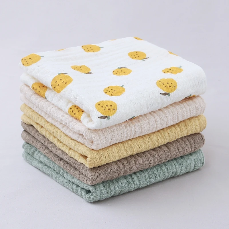 5 Pcs Towel Baby Face cloth Baby Bath Towel Handkerchief Cotton Burp Cloth Soft Absorbent Gauze Kindergarten Washcloth,Or 1Pcs