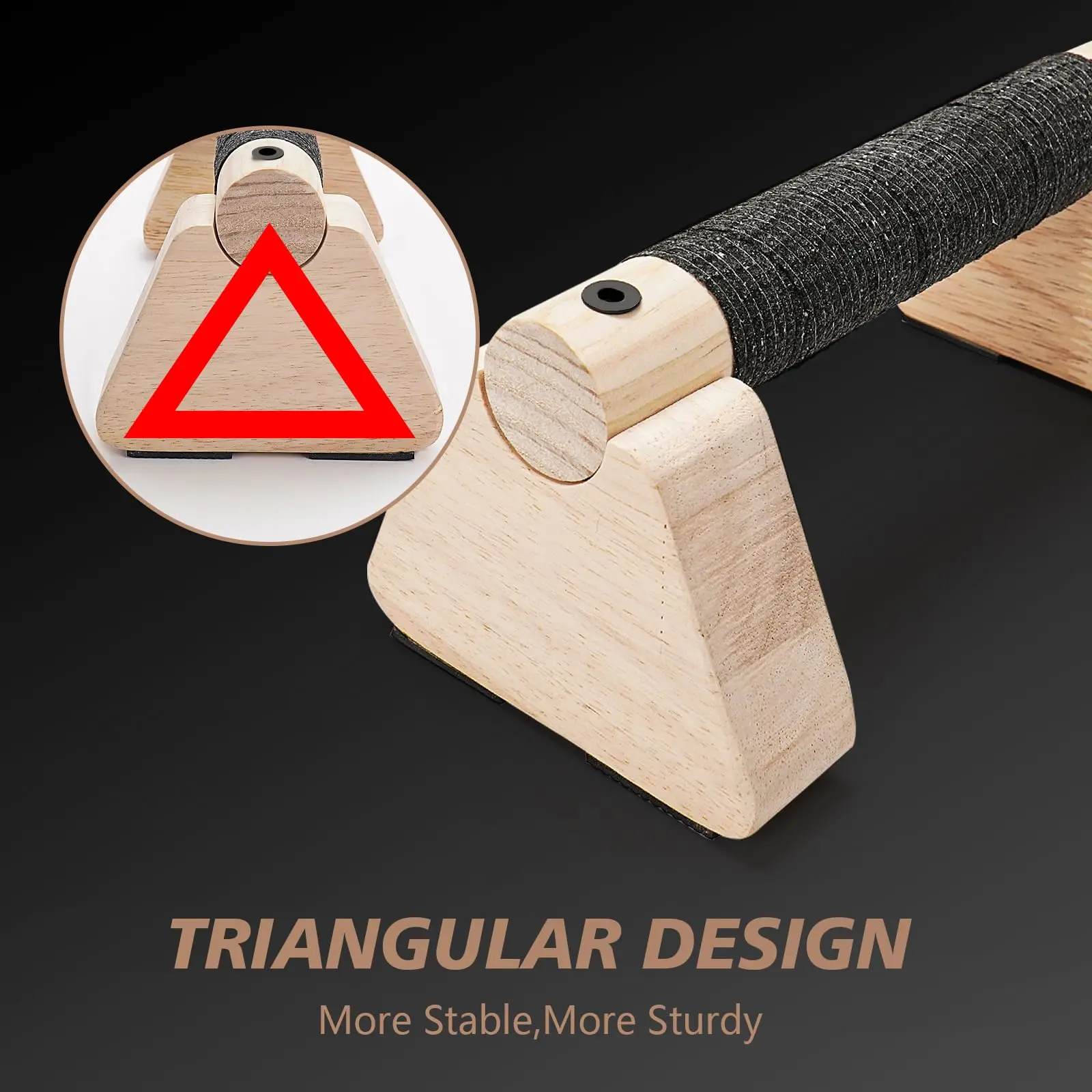 Pushup Handles for Men for Handstand Training Wooden Calisthenics Equipment Push Up Bars & Calisthenics Bar Parallettes Bars