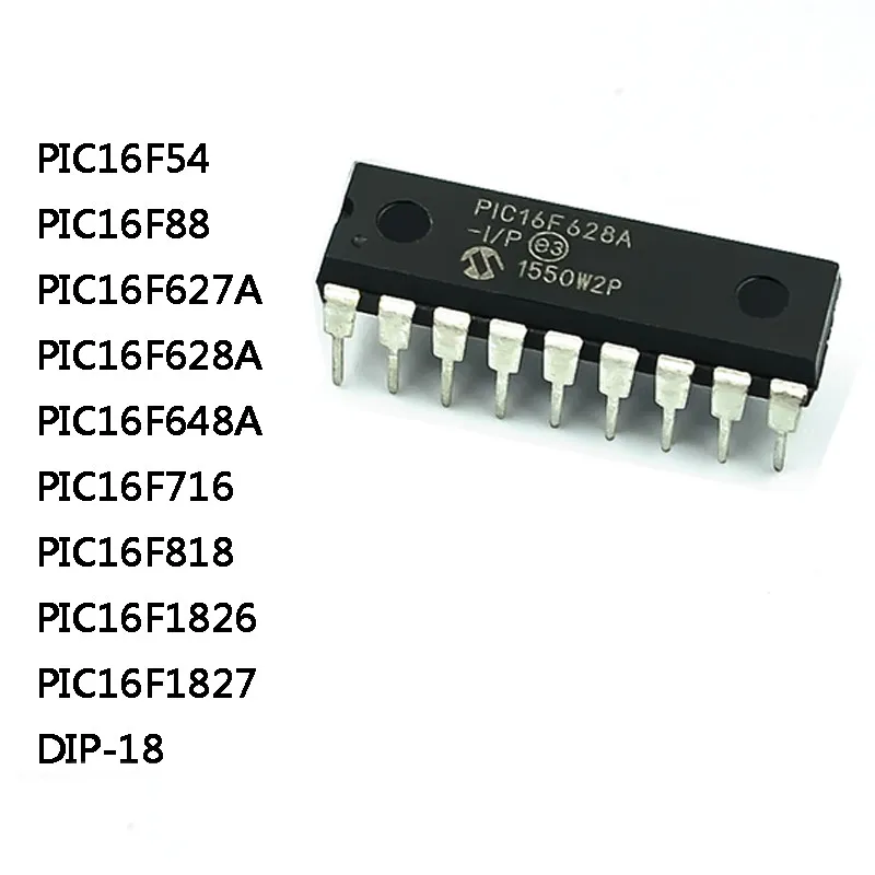 5Pcs PIC16F54 PIC16F88 PIC16F627A PIC16F628A PIC16F648A PIC16F716 ...
