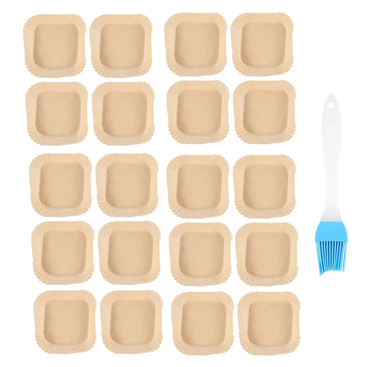 50Pcs Air Fryer Parchment Paper with Oil Brush Air Fryer Liners Square 6.3 Inch Disposable Baking Paper Sheets HOT