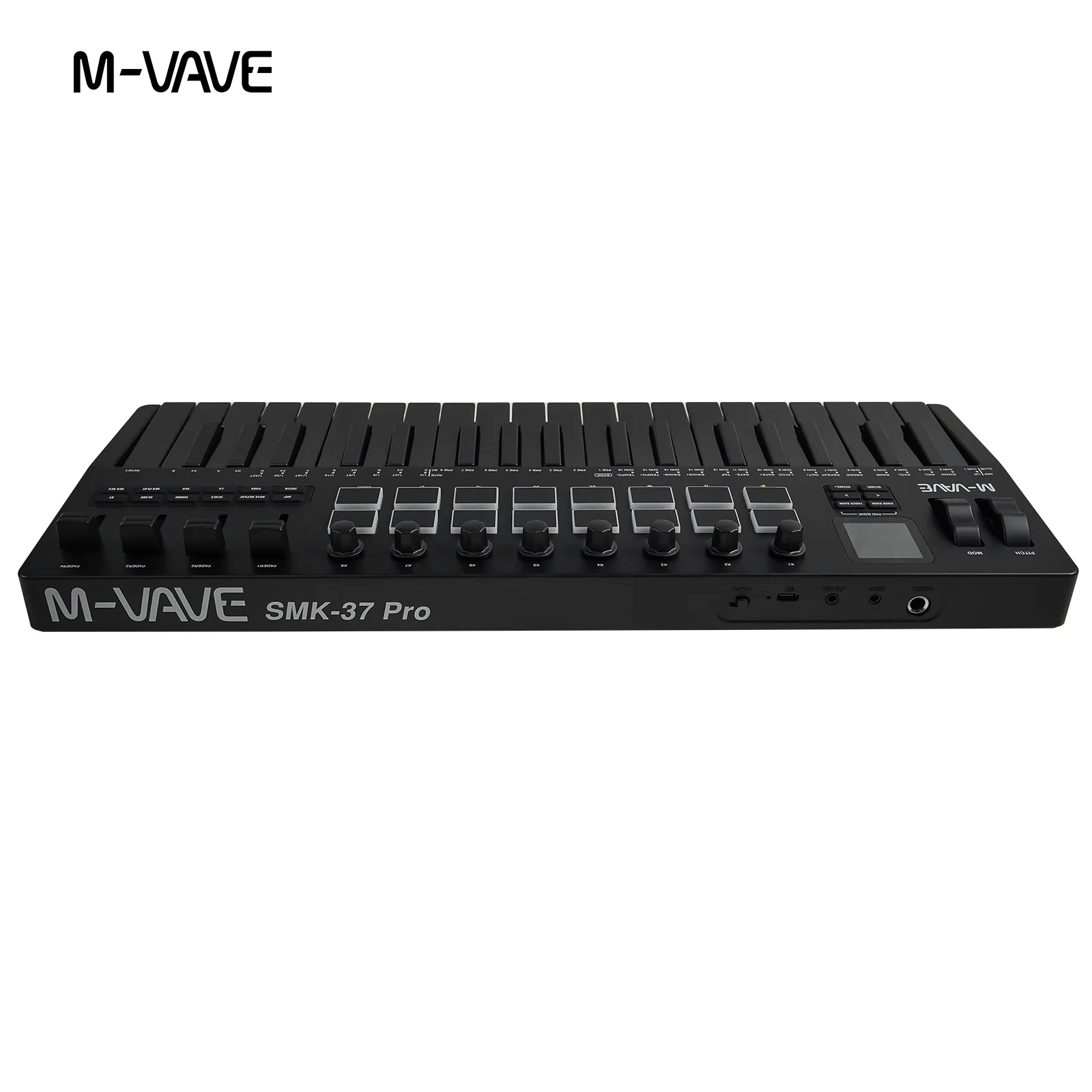 M-VAVE SMK-37 PRO 37-Key MIDI Controller Black With 16 RGB Pads 8