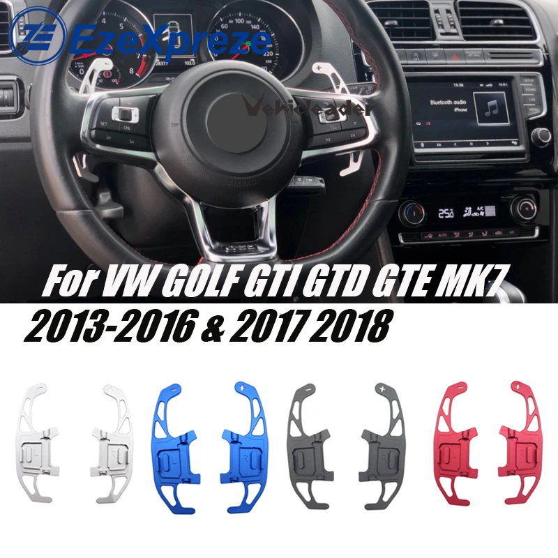

2X Car Steering Wheel Paddle Shift Extend Extension Shifter Aluminum for VW GOLF GTI R GTD GTE MK7 7 POLO GTI Scirocco 2014-2019