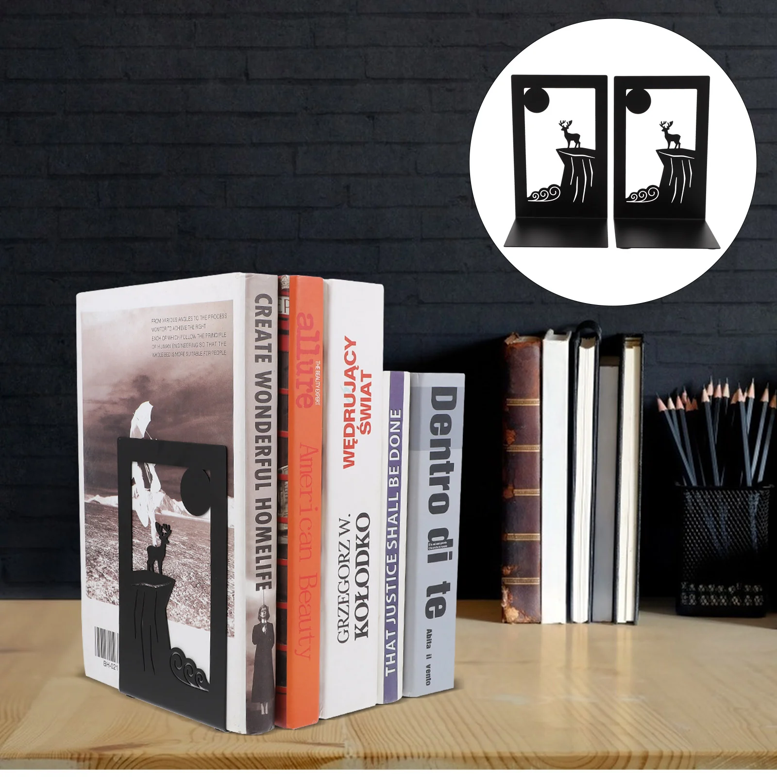

2 шт., креативные железные накладки на книжные полки