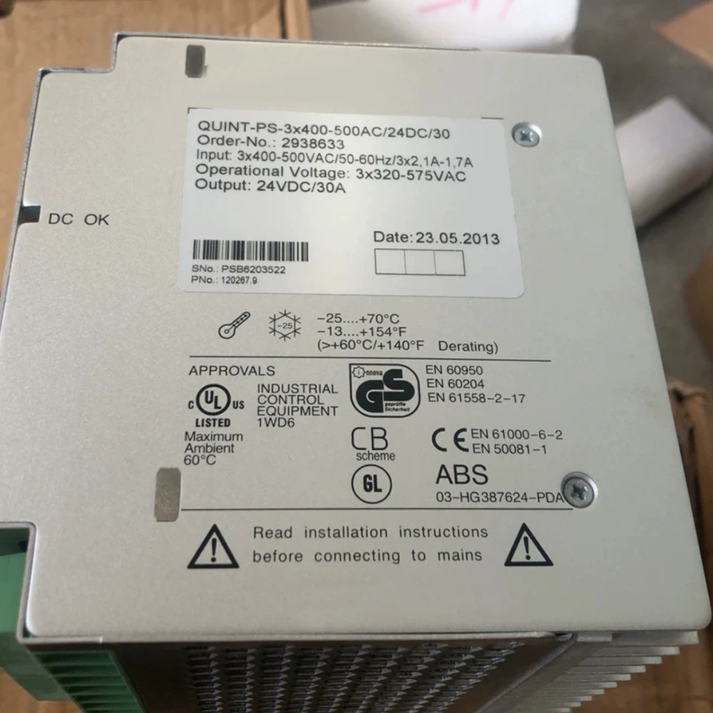 2938633 QUINT-PS-3X400-500AC/24DC/30 QUINT POWER 24VDC/30A For Phoenix Switching Power Supply Fast Ship High Quality 4 2938633 QUINT-PS-3X400-500AC/24DC/30 QUINT POWER 24VDC/30A For Phoenix Switching Power Supply Fast Ship High Quality - Image 2