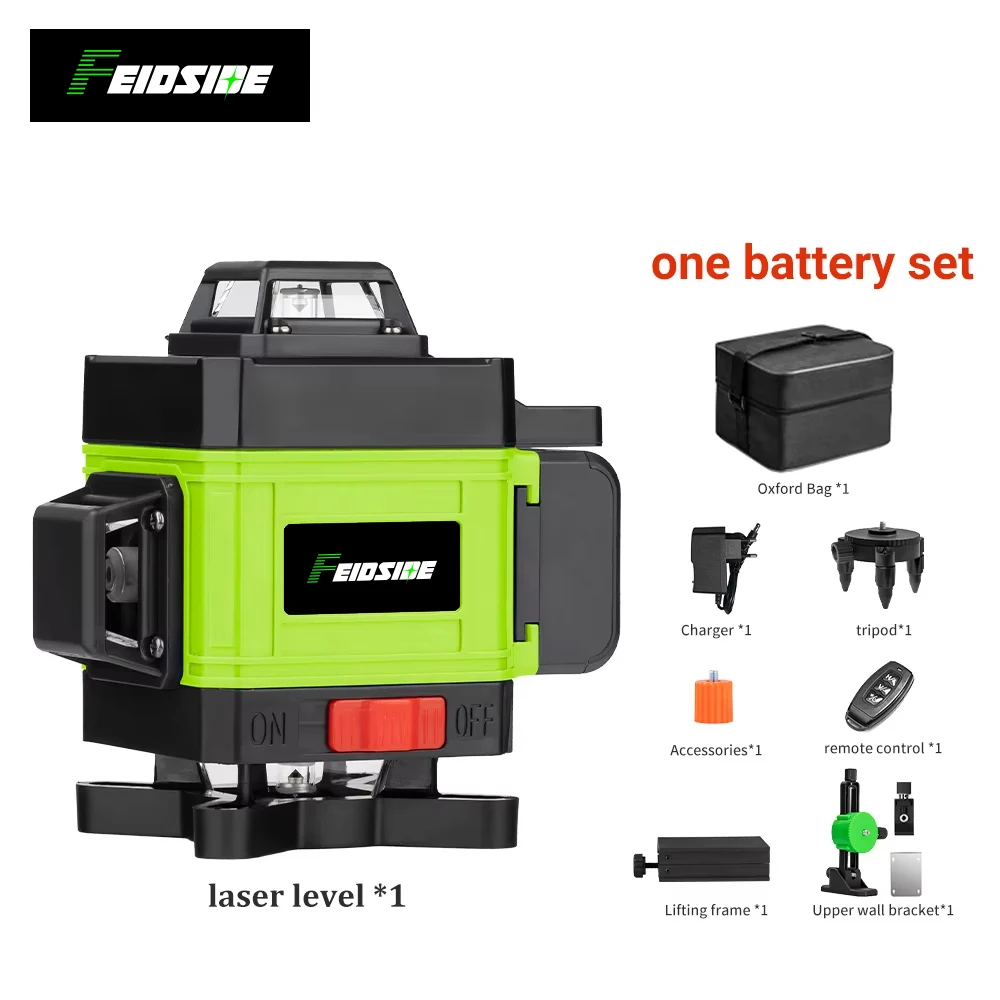 HILDA 4D 16 Lines Laser Level Self Leveling 360 Horizontal And Vertical Green Beam