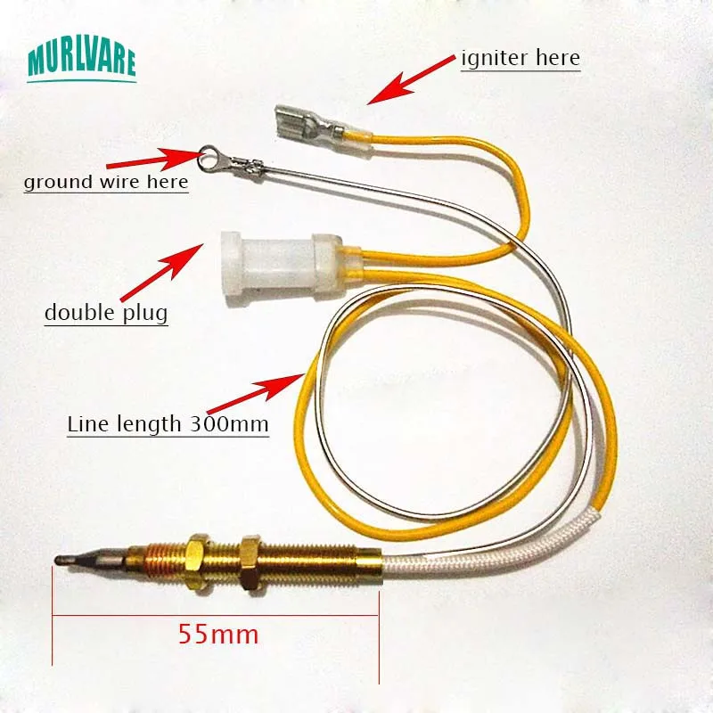 2pcs Gas Cooker Heater Oven Stove Gas Safety Valve Thermocouple With Magnet Valve