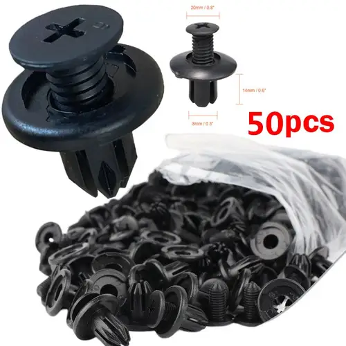 5/100pcs 8mm Plastic Rivets Fasteners Screw Car Bumper Fender Black Rivet Car Fastener Clips for Toyota Focus Kia Nissan Yamaha - Image 9