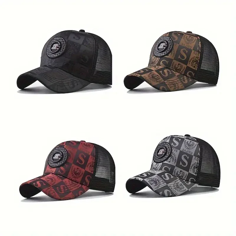 Baseball Cap Men's Mesh Breathable Trucker Hat Trend Casual Street