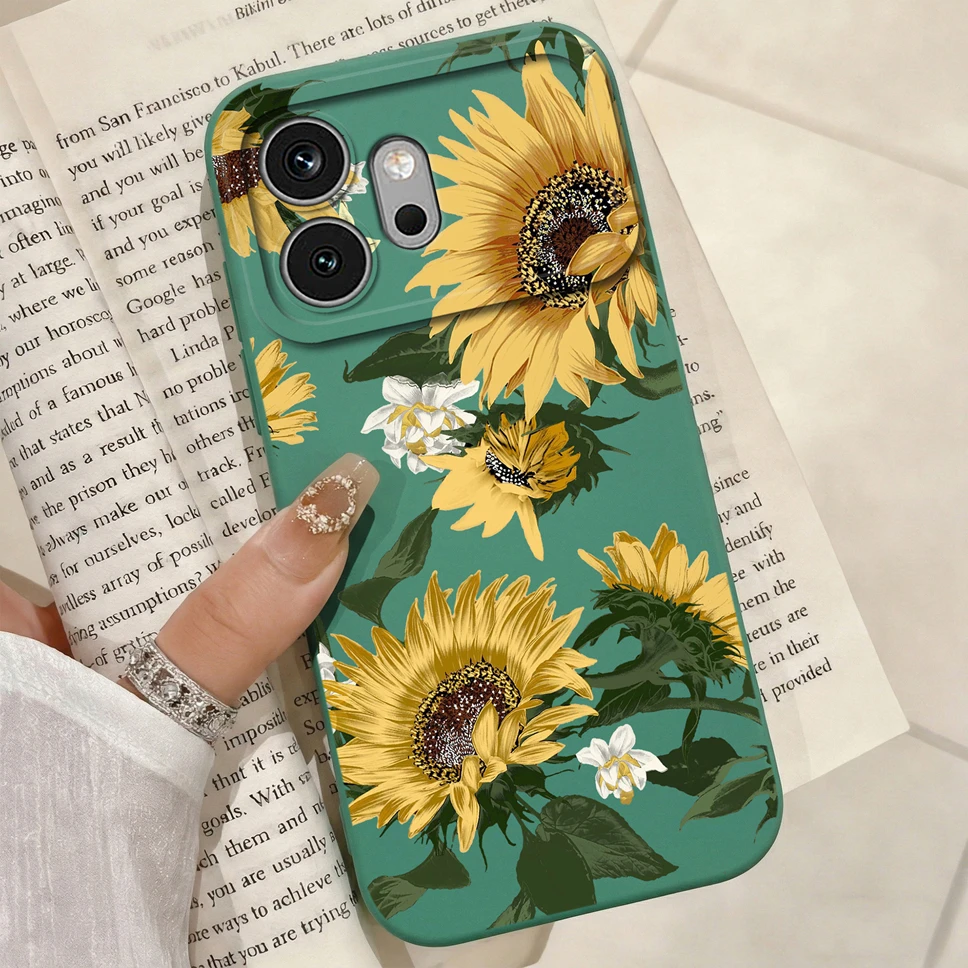 Multicolor Hearts Print Liquid Silicone Soft Shockproof Protective Phone Case