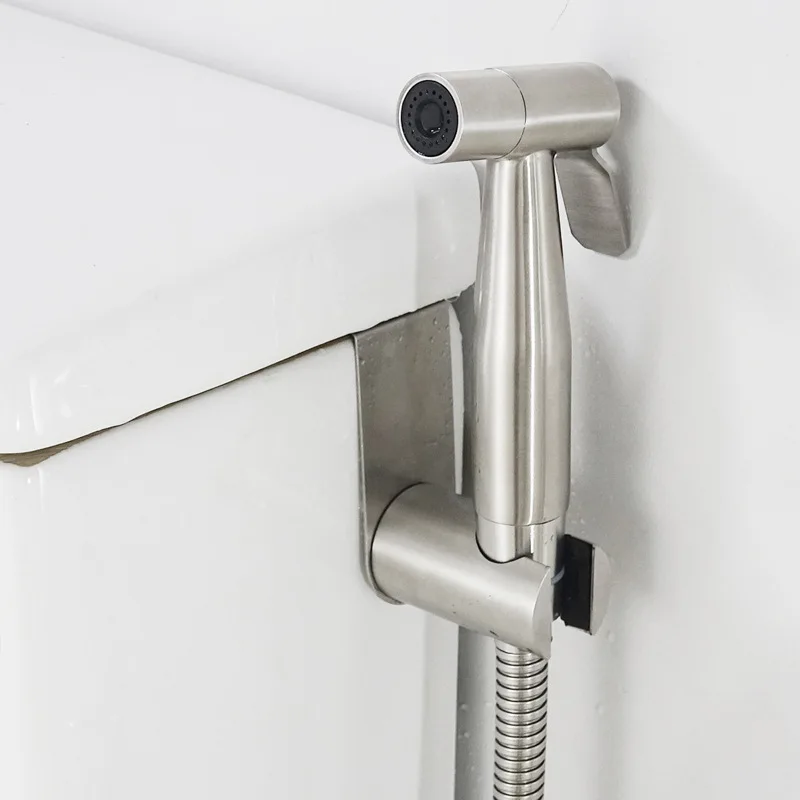 

1PC Bathroom Bidet Hook Holder Stainless Steel Handheld ABS Brushed Socket Wall Shower Head Fixed Holder