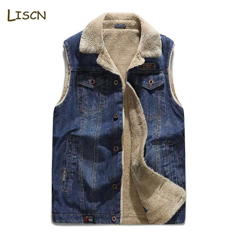 Men Sleeveless Denim Jacket Men 2023 New Casual Jacket Slim Fit