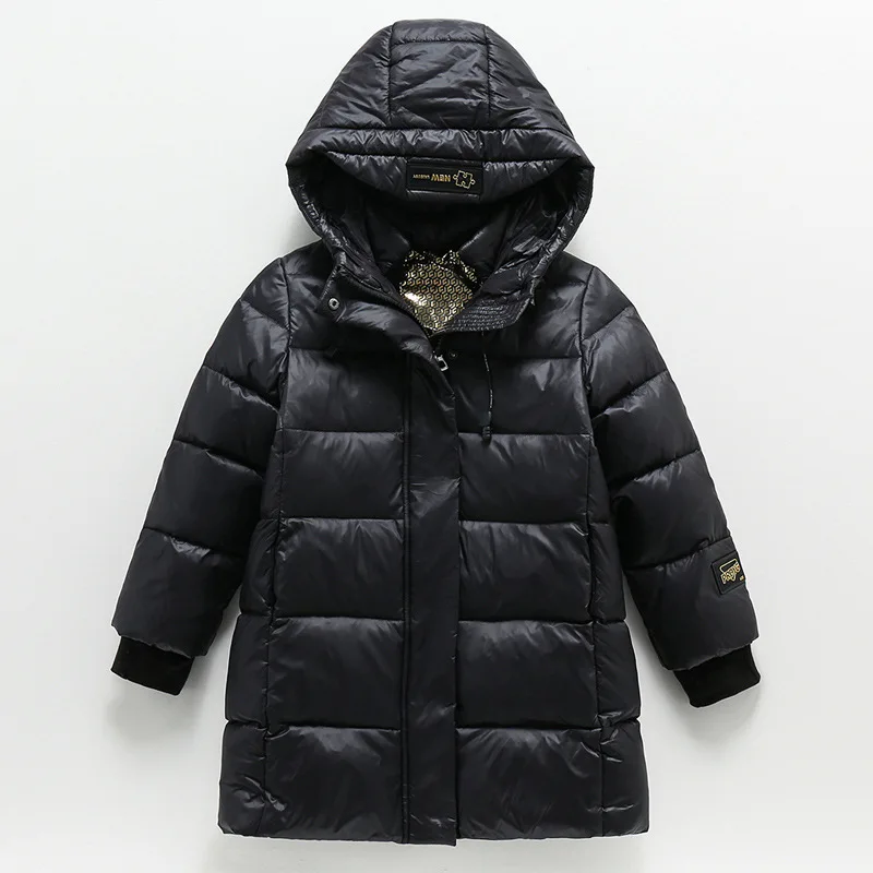 New Winter Girls Down Coats Fashion Children Jackets 85% Duck Down Parkas Long Outerwear Size 120-160cm