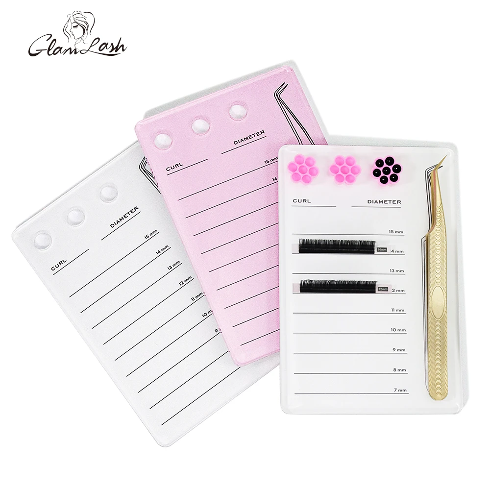 Glamlash Eyelash Holder Eyelash Extension Glue Pallet Acrylic Board For