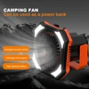 10000mAH LED Camping Fan Lights Outdoor Rechargeable Tent Camping Light Travel Portable Ceiling Fan Lamp Emergency Power Bank 1