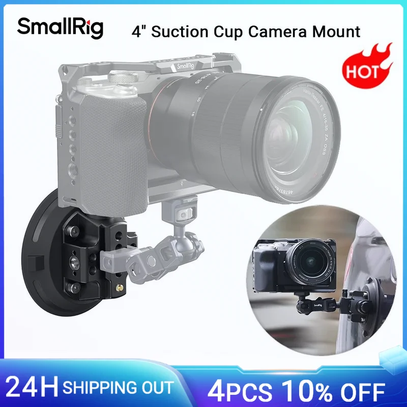 Smallrig Suction Cup Câmera Mount Suporte de Câmeras na Janela do Carro Pára-brisa para Sony Dlsr Tiro Veículo Vlogging 4122 4