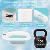 อ่างอาบน้ำพับได้แบบพกพา ปรับระดับได้ตามหลักสรีรศาสตร์ พร้อมหัวฉีดน้ำสำหรับอาบน้ำแบบนั่ง ใช้สำหรับแช่ตัว เหมาะสำหรับหญิงตั้งครรภ์และผู้ป่วยริดสีดวงทวาร 6