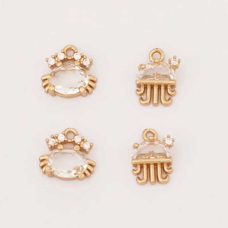 

WHSOK 50Pcs CZ Charms/Jewelry Accessories/Earrings Pendant/Hand Made/Animal Shape/DIY Making/Jewelry Findings & Components
