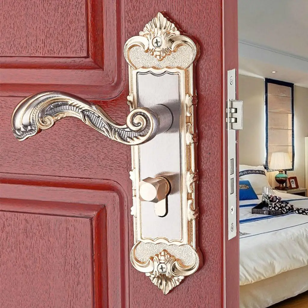 Poignée de porte à levier d'entrée [avec trois clés] pour bureau ou porte d'entrée # 6