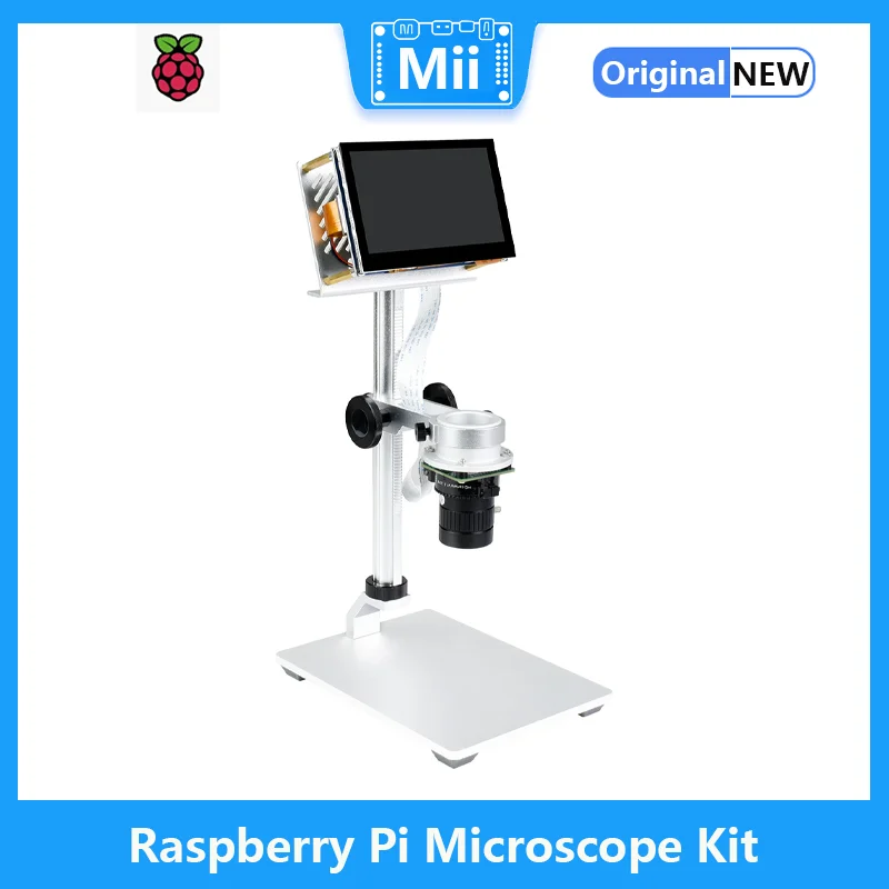 

Raspberry Pi Microscope Kit, 12MP Visual Magnification, Microscope Screen Bracket, RPI is Optional