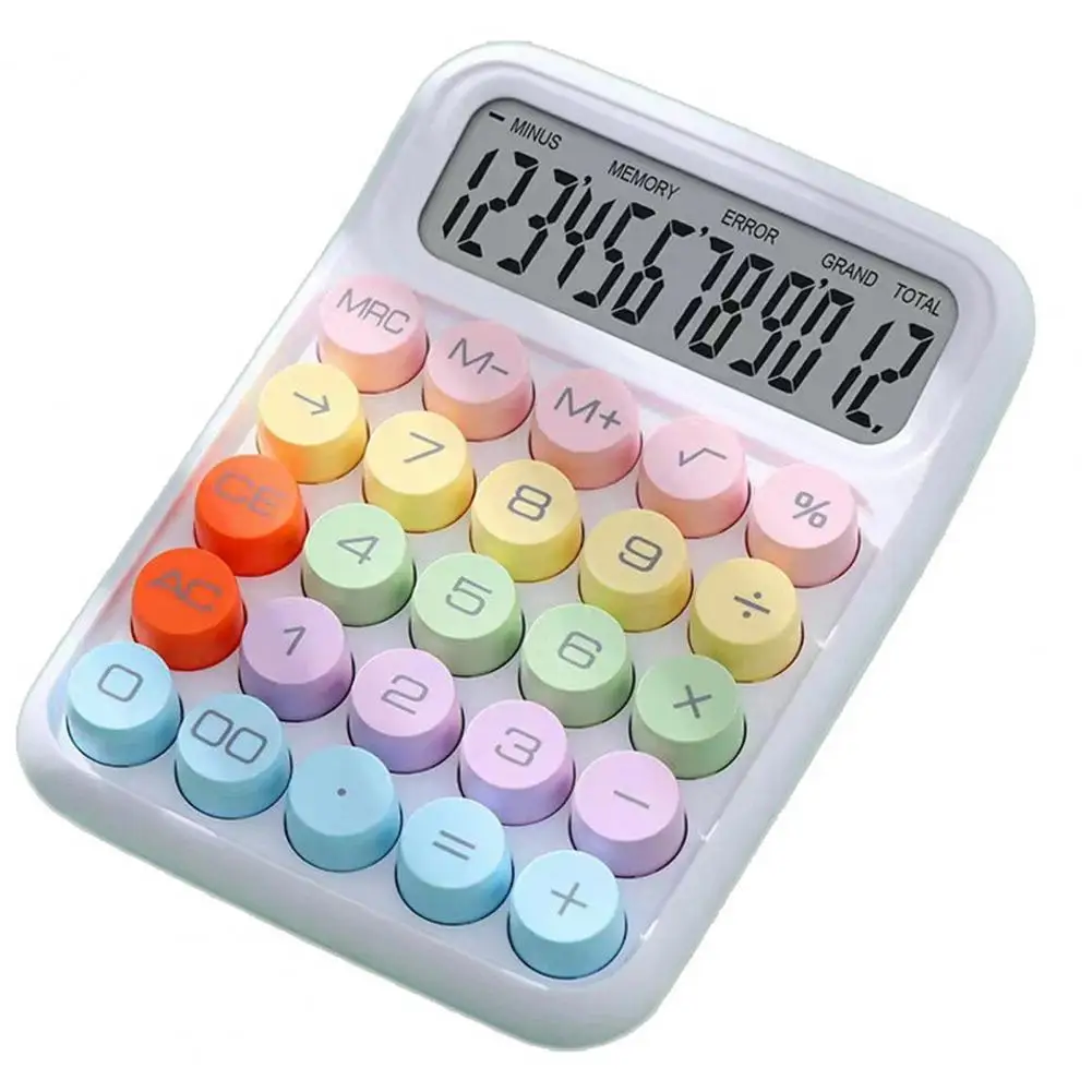 New Calculator Portable Mechanical Buttons Calculator Easy To Use For Office School Home Vintage Desktop Stationery