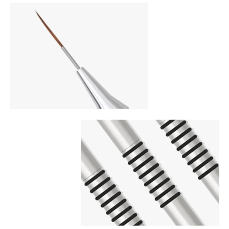 Reusable Gel Liner Nail Art Brushes Drawing UltraThin Lines Striper Painting Pen Beauty Makeup Manicure Tool Gel Brushes 2
