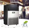 Ice Maker, 100Lbs/Day, Stainless Steel Ice Machine with 48 Lbs Capacity, Ideal for Restaurant, Bars, Home 2