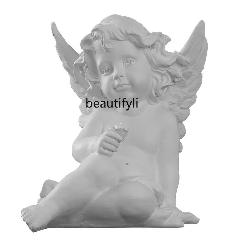 

Plaster Statue Decoration Decoration Cute Trumpet Portrait Sculpture Figure Statue