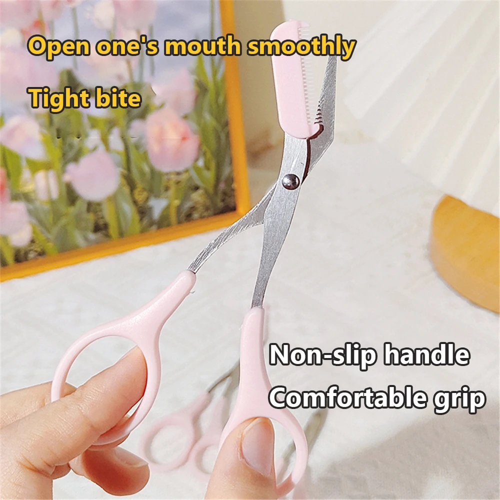 Crescent Trimmer Combination 0.1mm Stainless Steel Blade Novice Easy To Use Removed Eyebrow Comb Portable Eyebrow Trimmer Tools 2