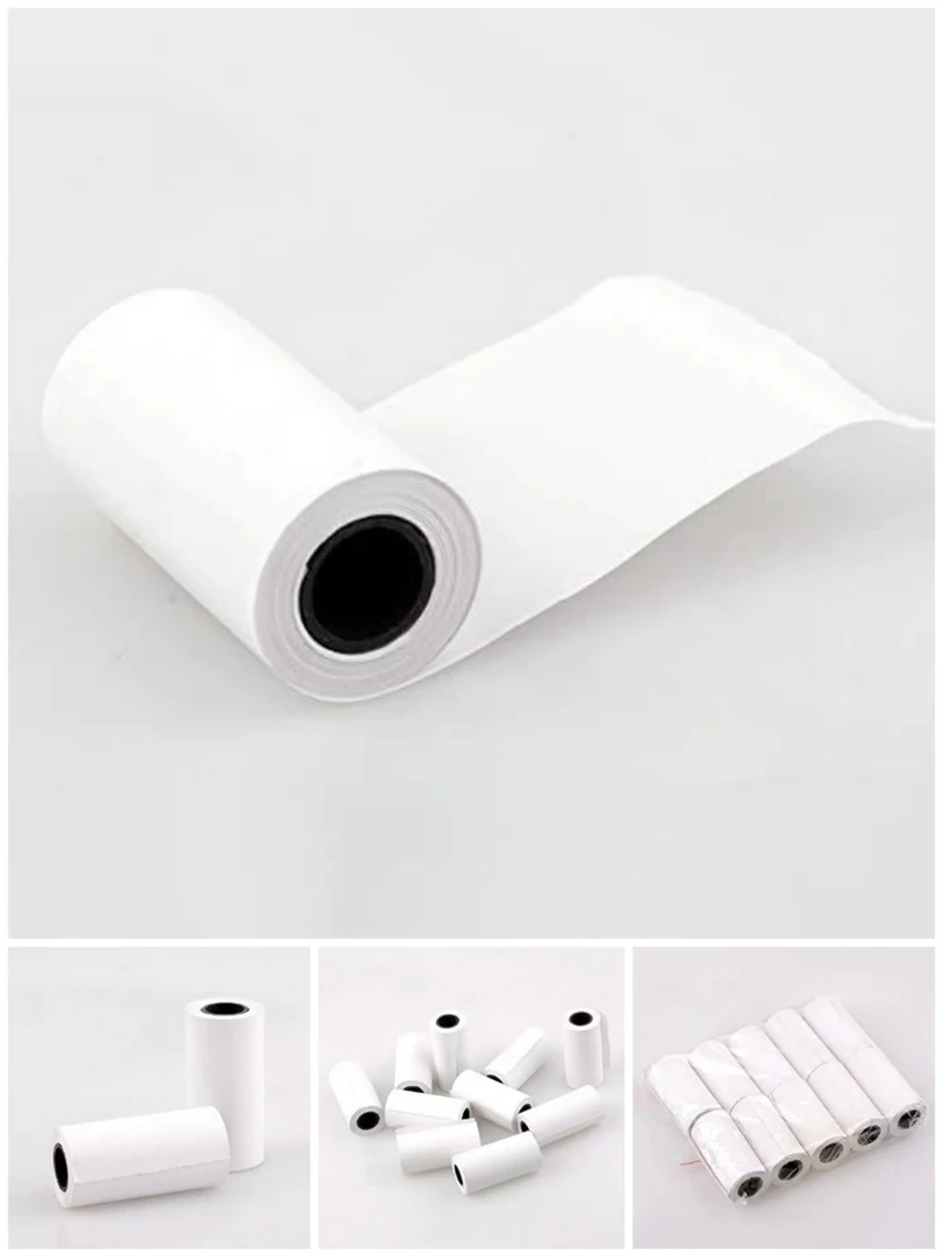 5 Rolls 5.5 Meter Length Thermal Paper Roll 57x30mm Printing Paper Thermal Receipt Roll for Handheld POS Machine