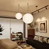 Nordic Wabi Sabi Wind Round Rice Paper Led Pendant Lights Living Dining Room Bedroom Loft Restaurant Bar Home Decor Chandelier 1