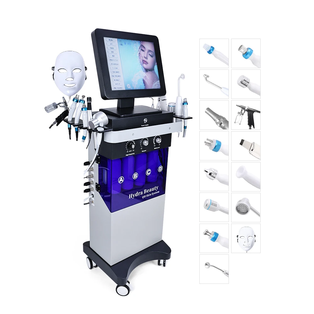 Promotion Korea 15in1 Hydro Hydra Oxigen Facial Machine Professional Private Label