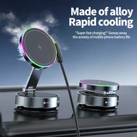 15W Wireless Charger Vacuum Magnetic Car Holder Metal Multi-angle Rotation for Iphone 12-16 Pro Max - Image 6