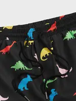 Men's beach shorts Dinosaur pattern 3D Printed  Board Summer Swim Trunks Elastic Waist Drawstring Hawaiian Style 2