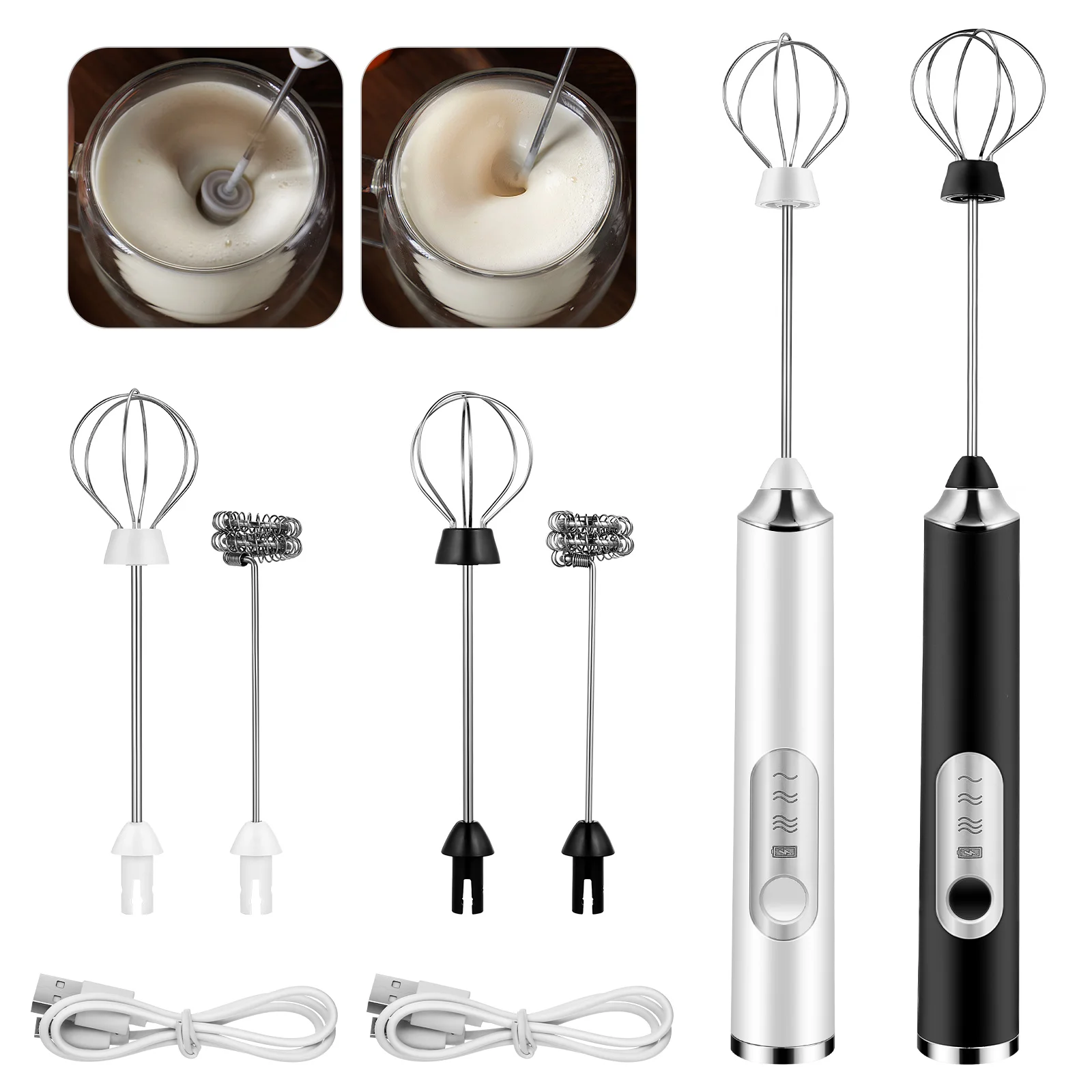 

Electric Mixer Egg Beater Whisk for Coffee Mini Blender Portable Plastic Handheld