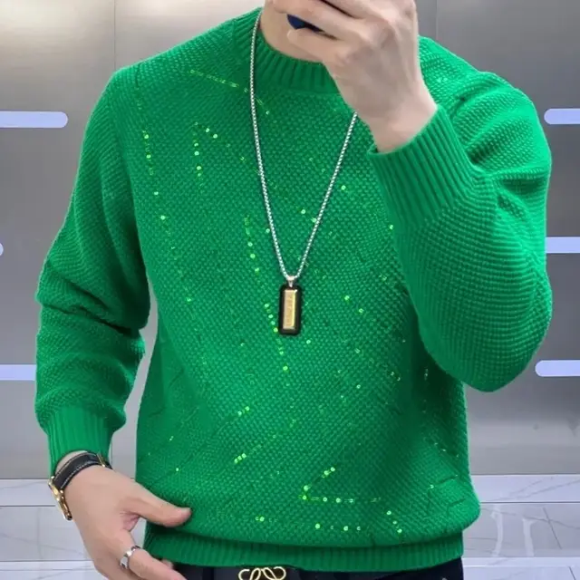 Men's Solid Cashmere Knitting Sweaters Soft Warm O-Neck Casual Pullovers Winter Long Sleeve High Quanlity Tops Jumpers D91