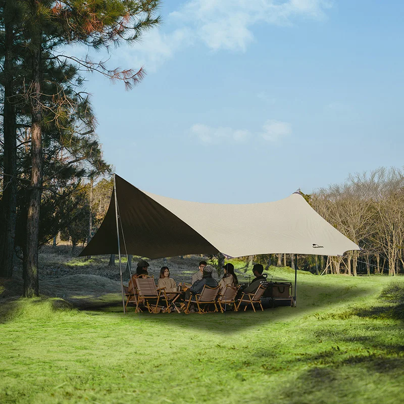 Naturehike 8-12 Person Sun Shelter Camping Tent Outdoor Waterproof Sunshade Awning Beach 150d Black Glue Coating Canopy Tents