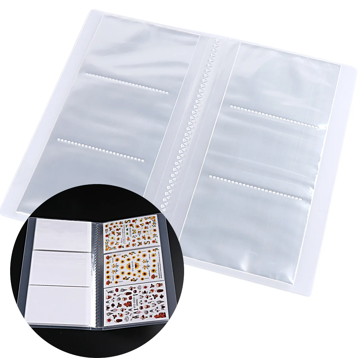 84 Slot Nail Art Stickers Storage Book Organizer Holder Display Empty Album Shelf Decal Photo Manicure Strumenti Di Raccolta Le2011