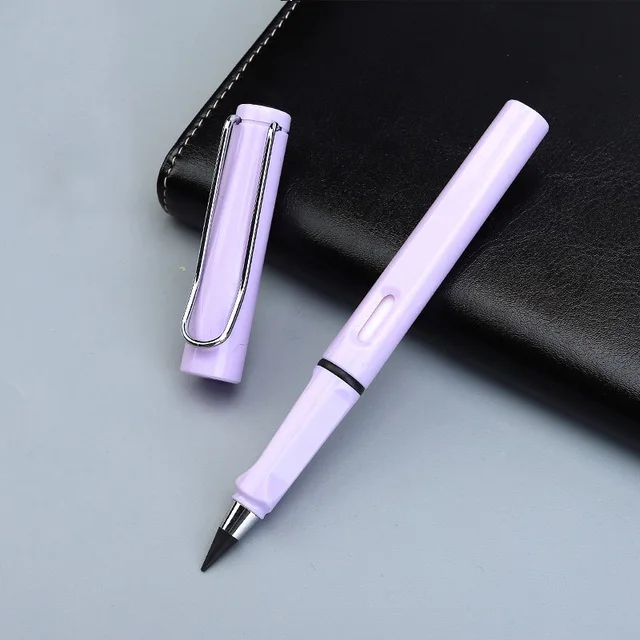 New Technology Unlimited Writing Eternal Pencil No Ink Pen Magic Pencils for Writing Art Sketch Painting Tool Kids Novelty Gifts Ligth purple