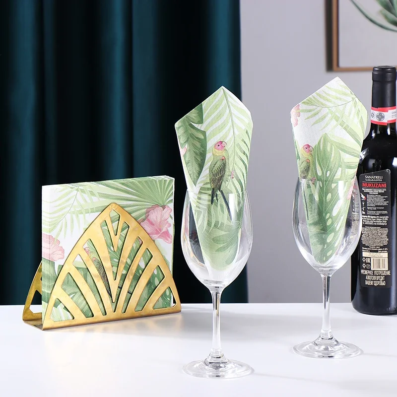 20pcs/Pac 2-layer 33cm Printing Napkins Colorful Parrot Flowers and Birds Pure Wood Pulp Paper Towels Butterfly Bone Bart Paper
