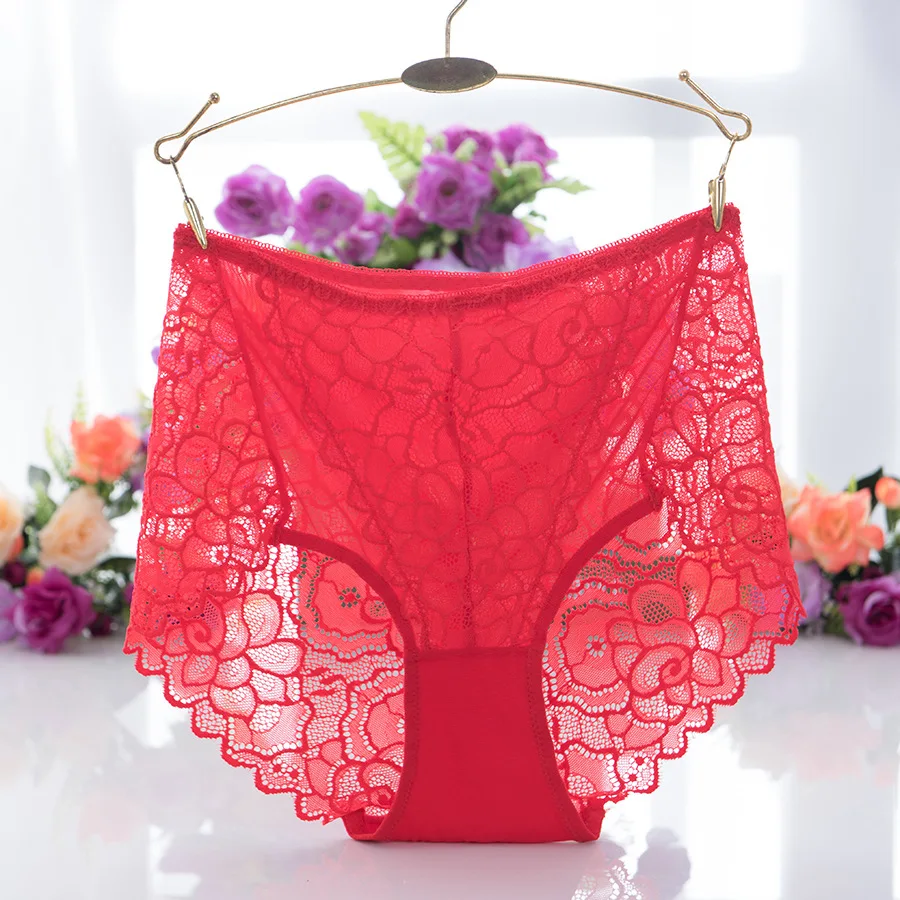 Balonimo Women Panties High-waist Seamless Lace Underwear Ladies Mesh Briefs Transparent Silk Hip Lift Underpants Sexy Lingerie plus size panties Panties