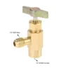 R-1234YF AC Refrigerant Can Bottle Tap Opener Valve Tool 1/4 Male+ 1/2" ACME LH Female direct Fit for R12 R22 manifold 3