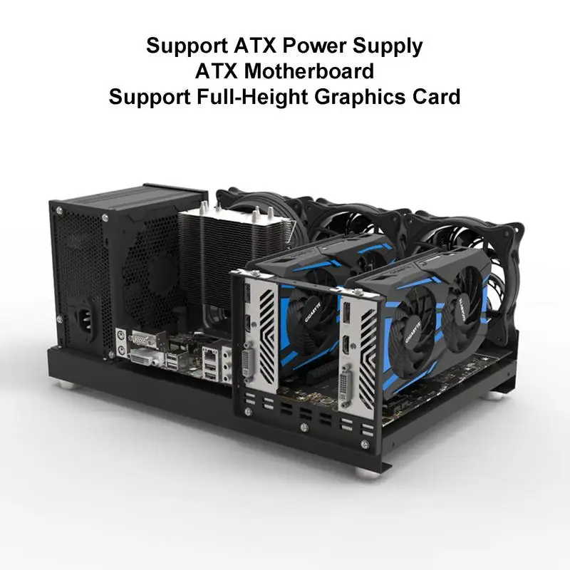 DIY Computer Motherboard Case Rack Personality ATX/M-ATX/ITX Open Chassis Vertical Overclocking Open Aluminum Frame Chassis Rack