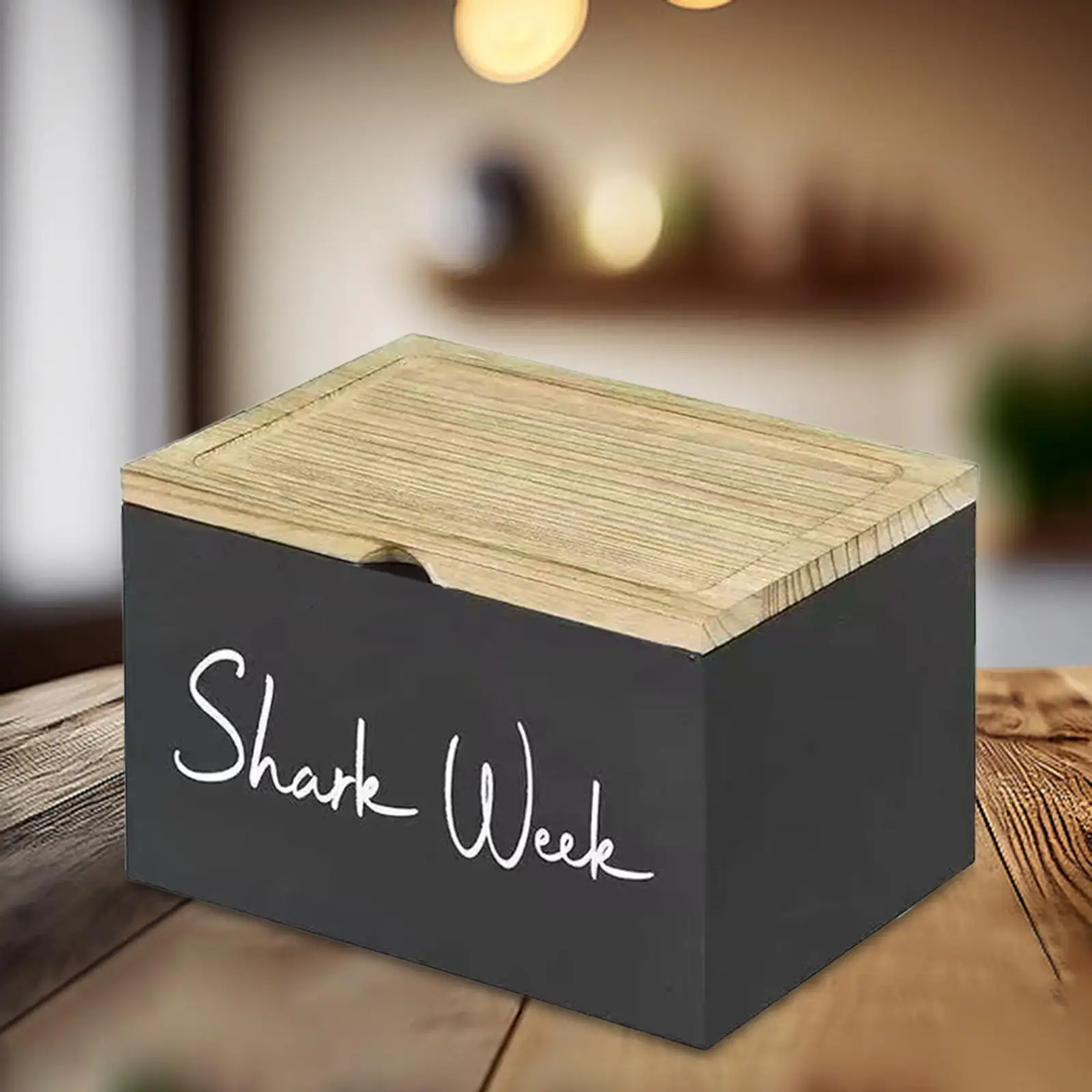 Tampon Holder for Bathroom Farmhouse Hinged Lid Feminine Product Organizer