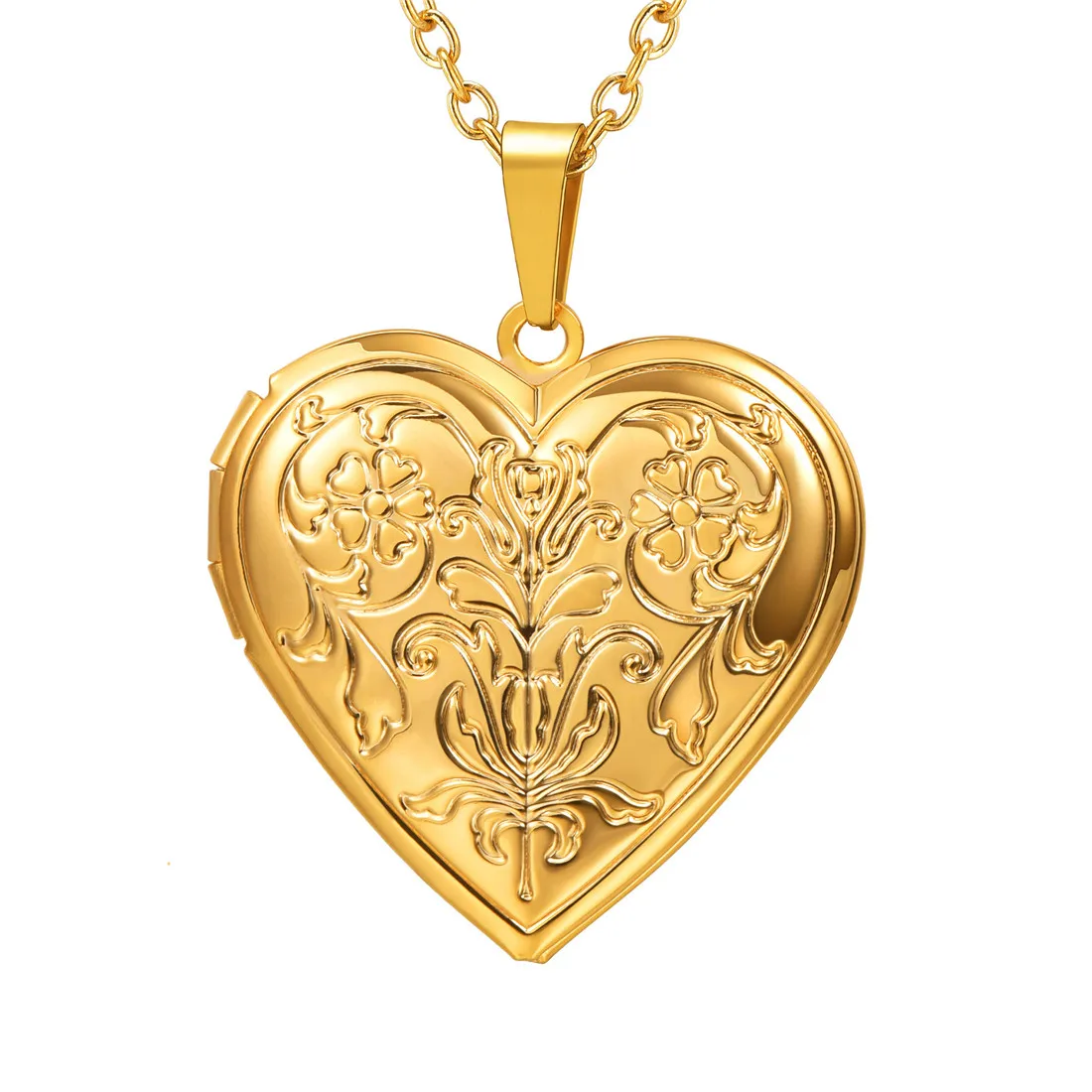 Heart Locket Necklace - U7 Love Heart Necklace Gifts Girls P318 Pendant  Women - Aliexpress