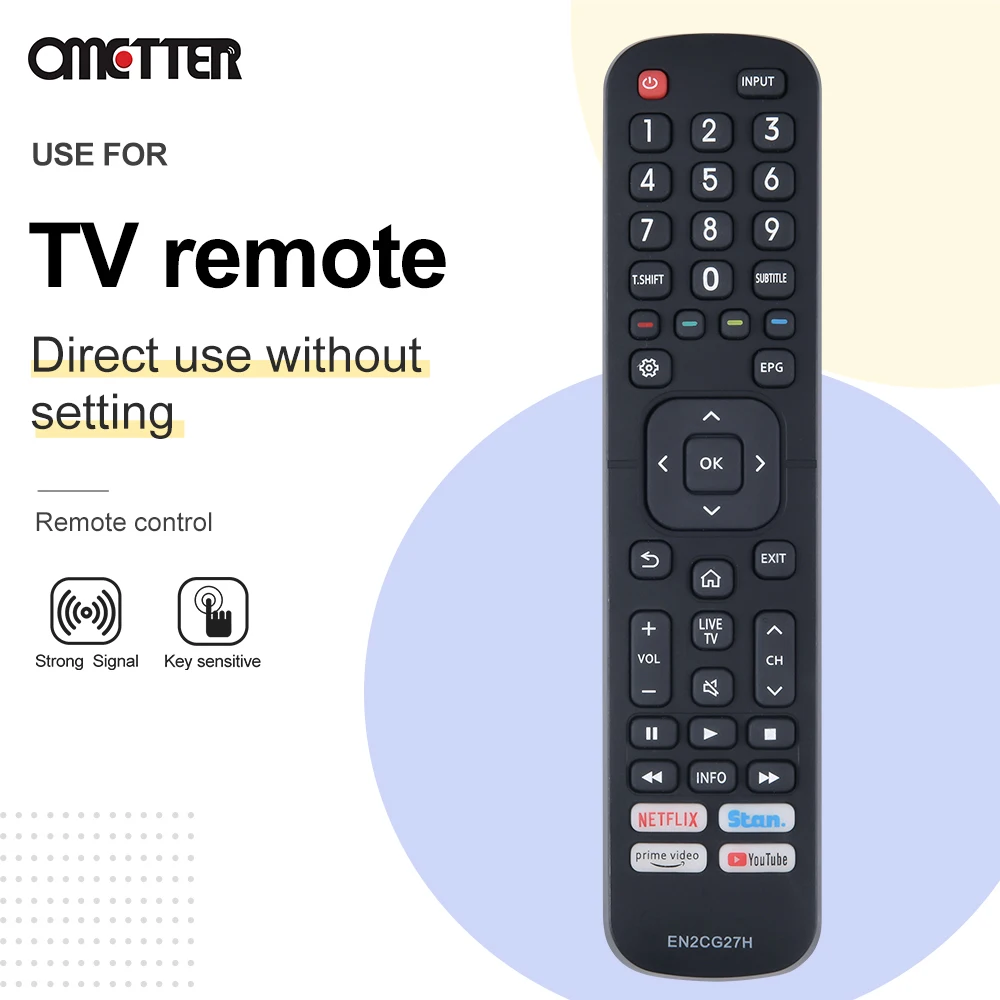 Telecomando En2Cg27H Sostituire Per Hisense Led Smart Tv 43 S4 50 S5 43 S4 50 S5