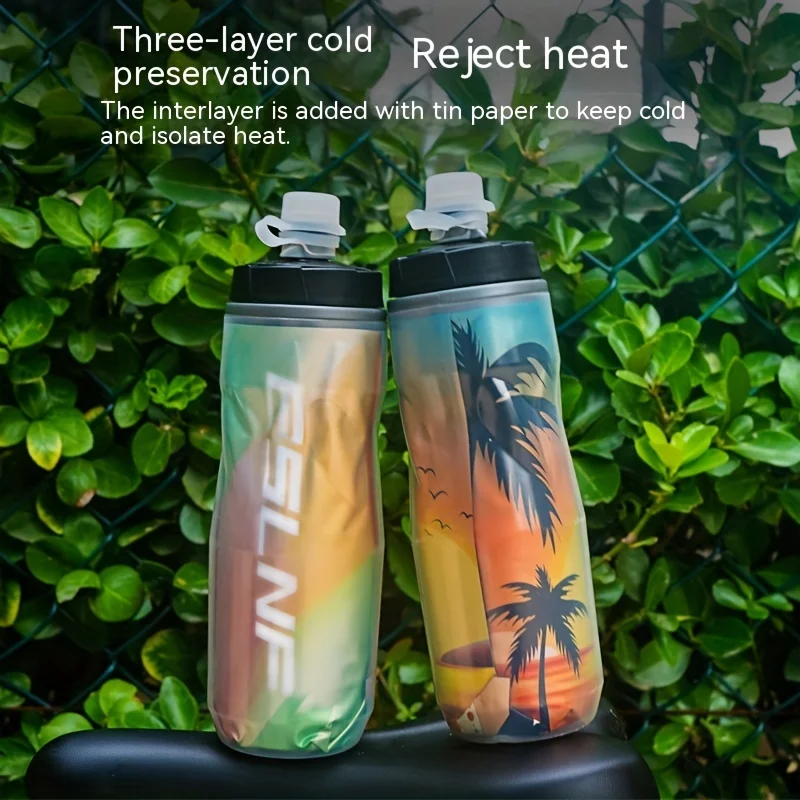 Bicycle Water Bottle 610ml Riding Sports Outdoor Large Capacity Squeeze Cold