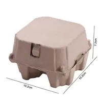 10Pcs Creative 4 Grids Paper Pulp Egg Cartons Space Saving Stackable Chicken Eggs Tray Reusable Egg Containers Restaurant 2