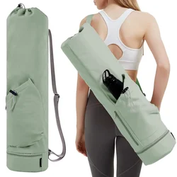 Enhanced Yoga Mat Carrier with Water Bottle Holder & Wet Storage - Versatile Bag for Gym, Pilates & Fitness Sessions (Green)